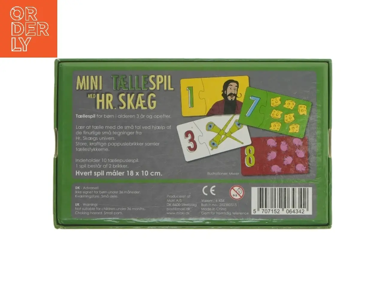 Billede 4 - Mini tællespil med Hr. Skæg fra DR (str. 20x12 cm)