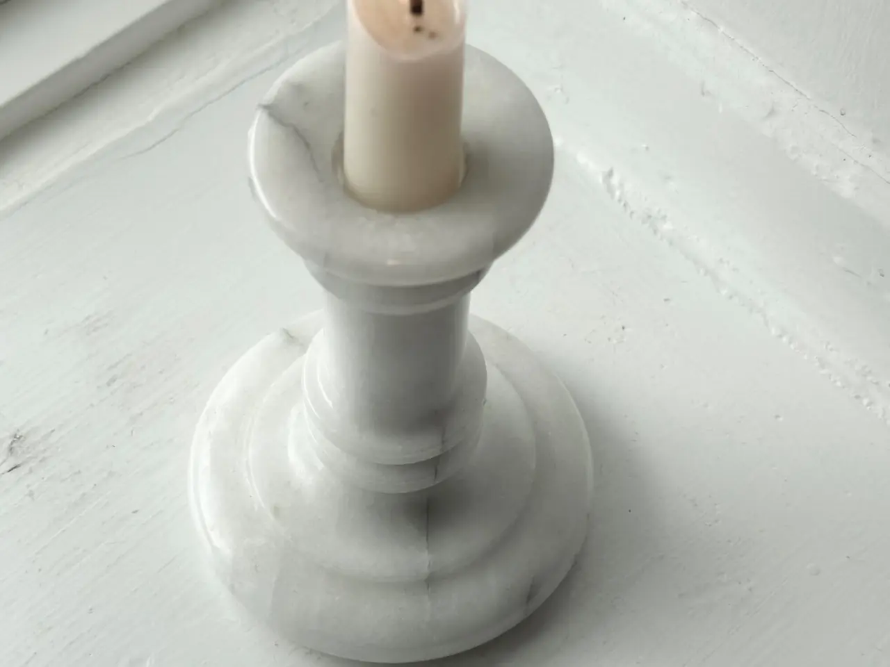 Billede 1 - Lysestage, marmor