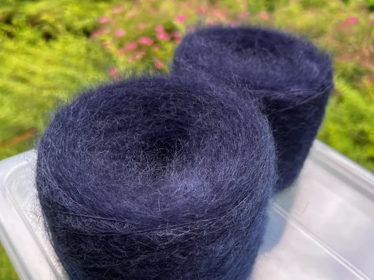 Billede 1 - Italiensk garn, Mohair / Silke - Marineblå - 218 g