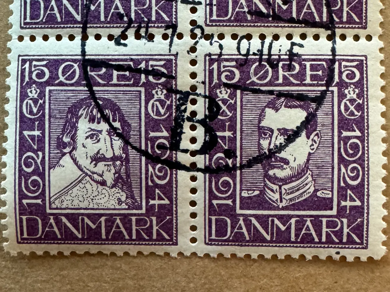 Billede 7 - AFA 132 - 143 Fireblok 1924 Postvæsnets 300-års