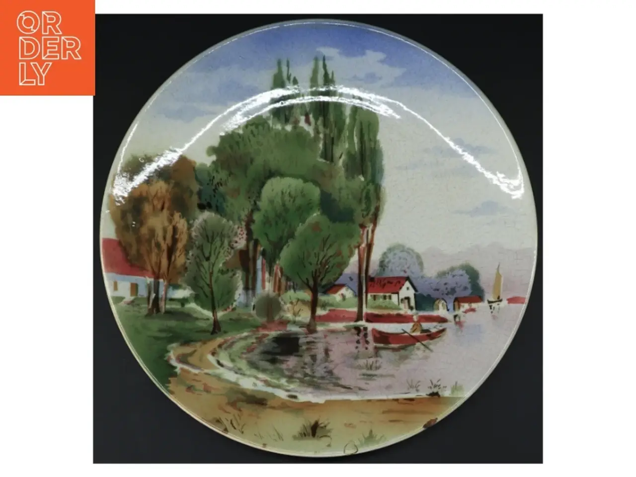 Billede 1 - Dekorativ platte (str. Ø. 28 cm)