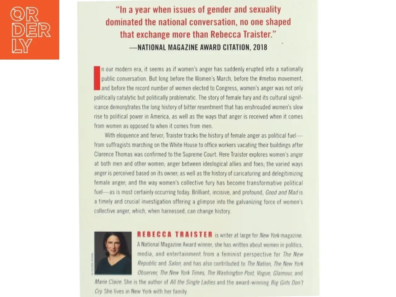 Billede 2 - Good and mad : the revolutionary power of women's anger af Rebecca Traister (Bog)