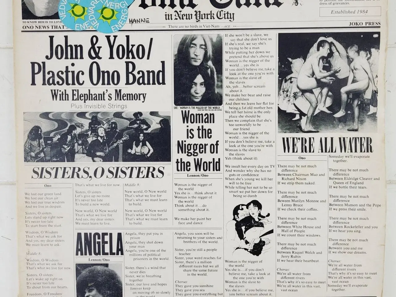 Billede 1 - ⭐️LP: John Lennon - Some Time in New York City