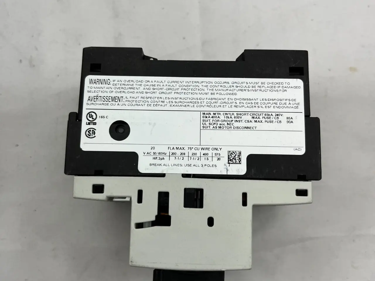 Billede 5 - Siemens SIRIUS 3RV1321-4BC10 Motor Protection 20A,