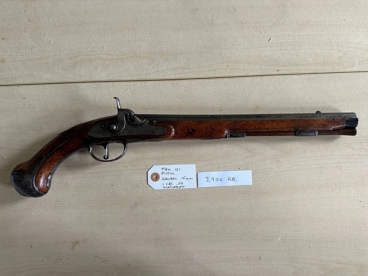 Billede 1 - Original tysk forladerpistol i kaliber 15 mm.