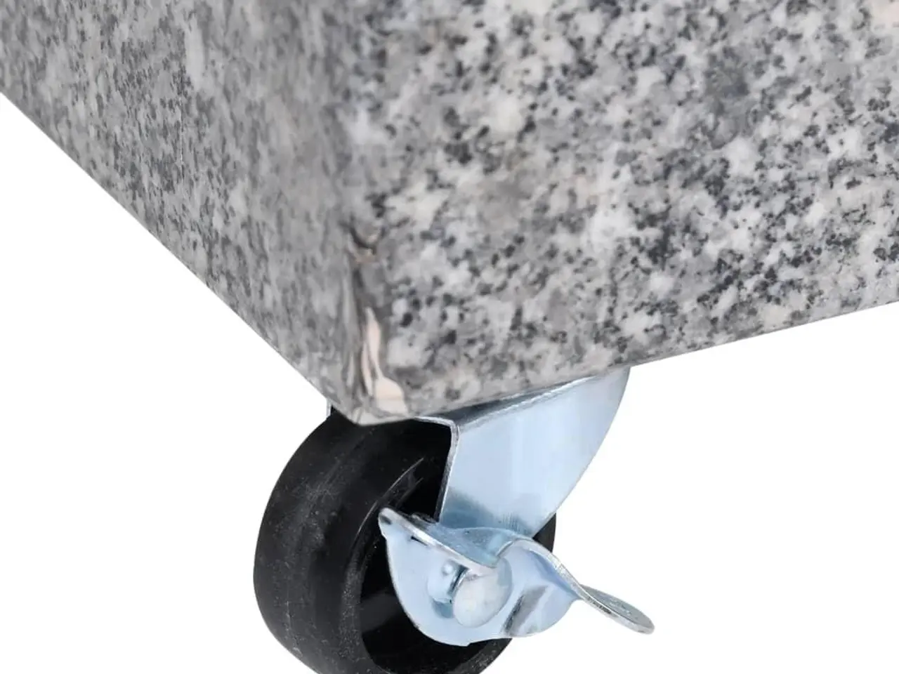 Billede 6 - Parasolfod i granit med hjul 45 × 25 × 8,3 cm - lysegrå