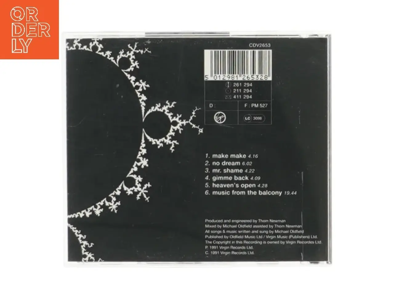 Billede 2 - Michael Oldfield CD - Heaven's Open fra Virgin