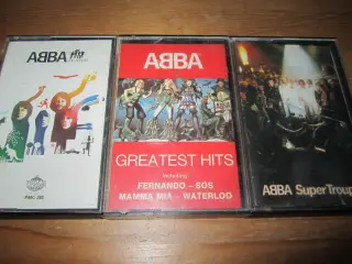 BYD. ABBA KASSETTEBÅND. 3 Stk.