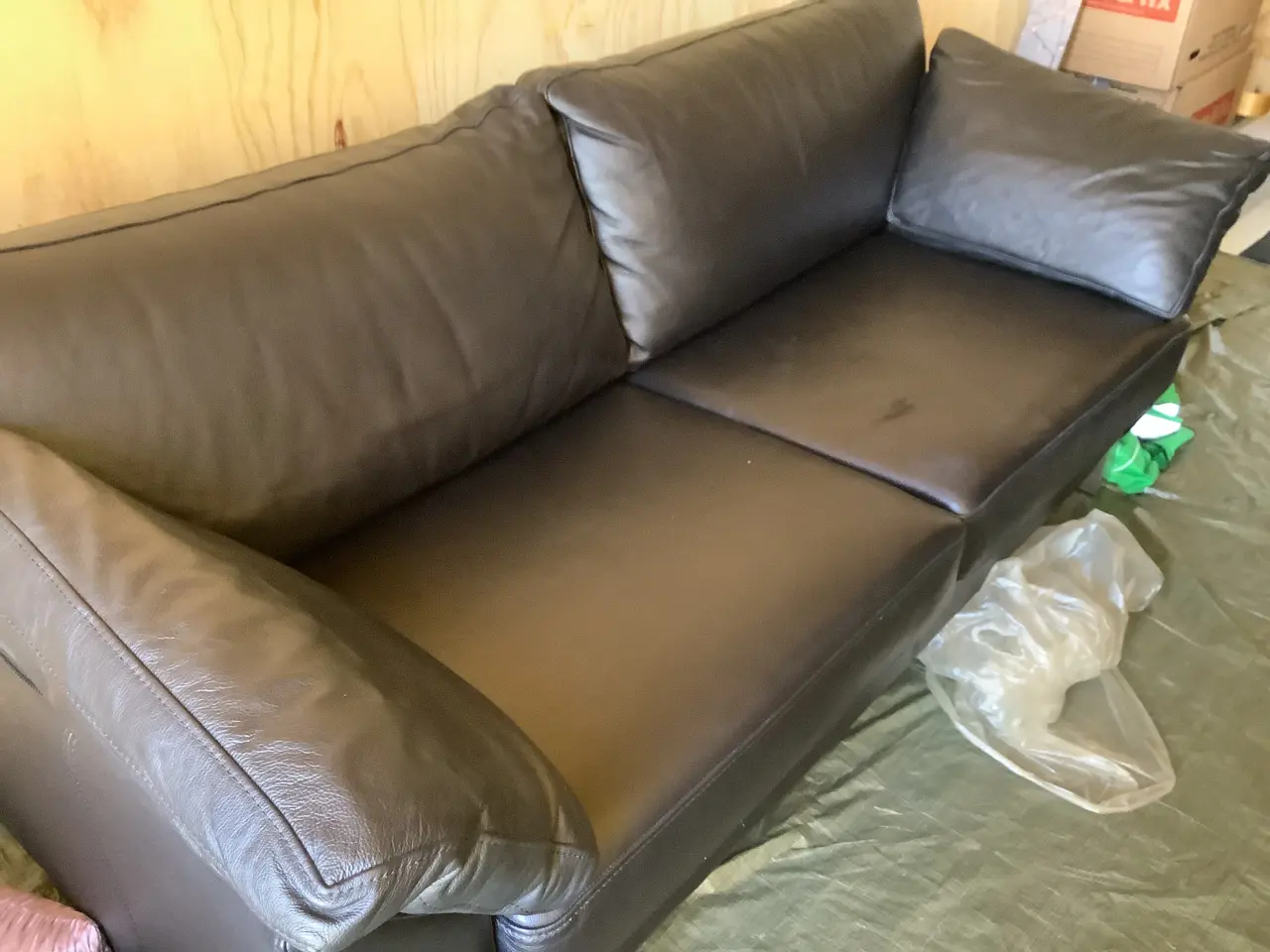 Billede 2 - Sofa sort i læder