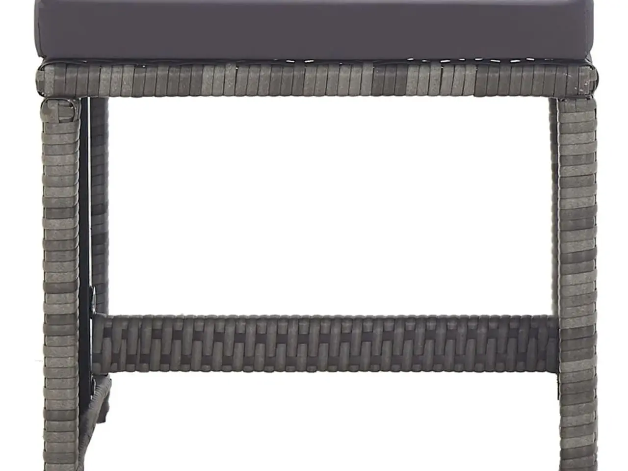Billede 3 - Havetaburetter med hynder - 2 stk., polyrattan, antracitgrå