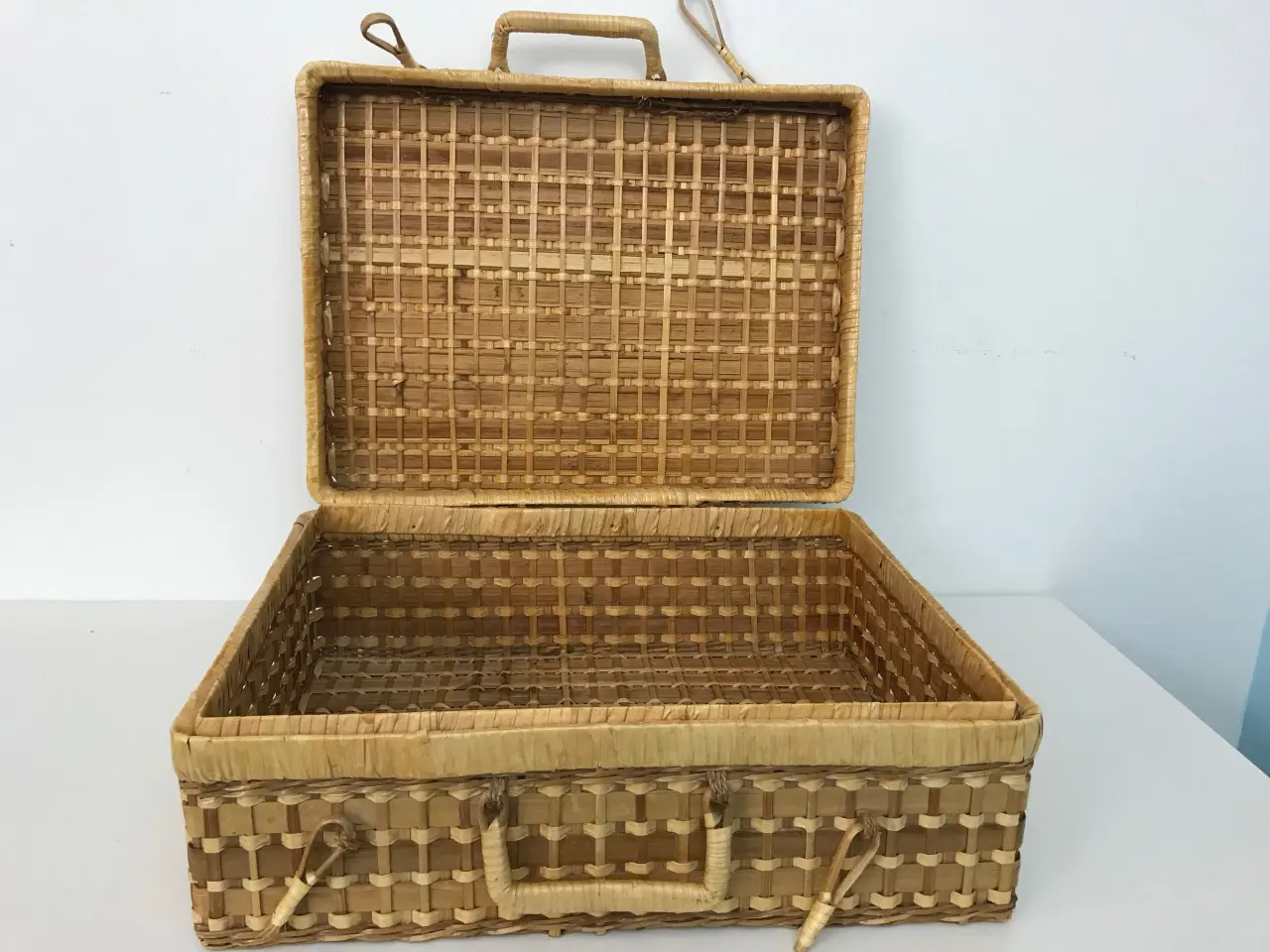 Billede 6 - Retro picknick kurv i flet