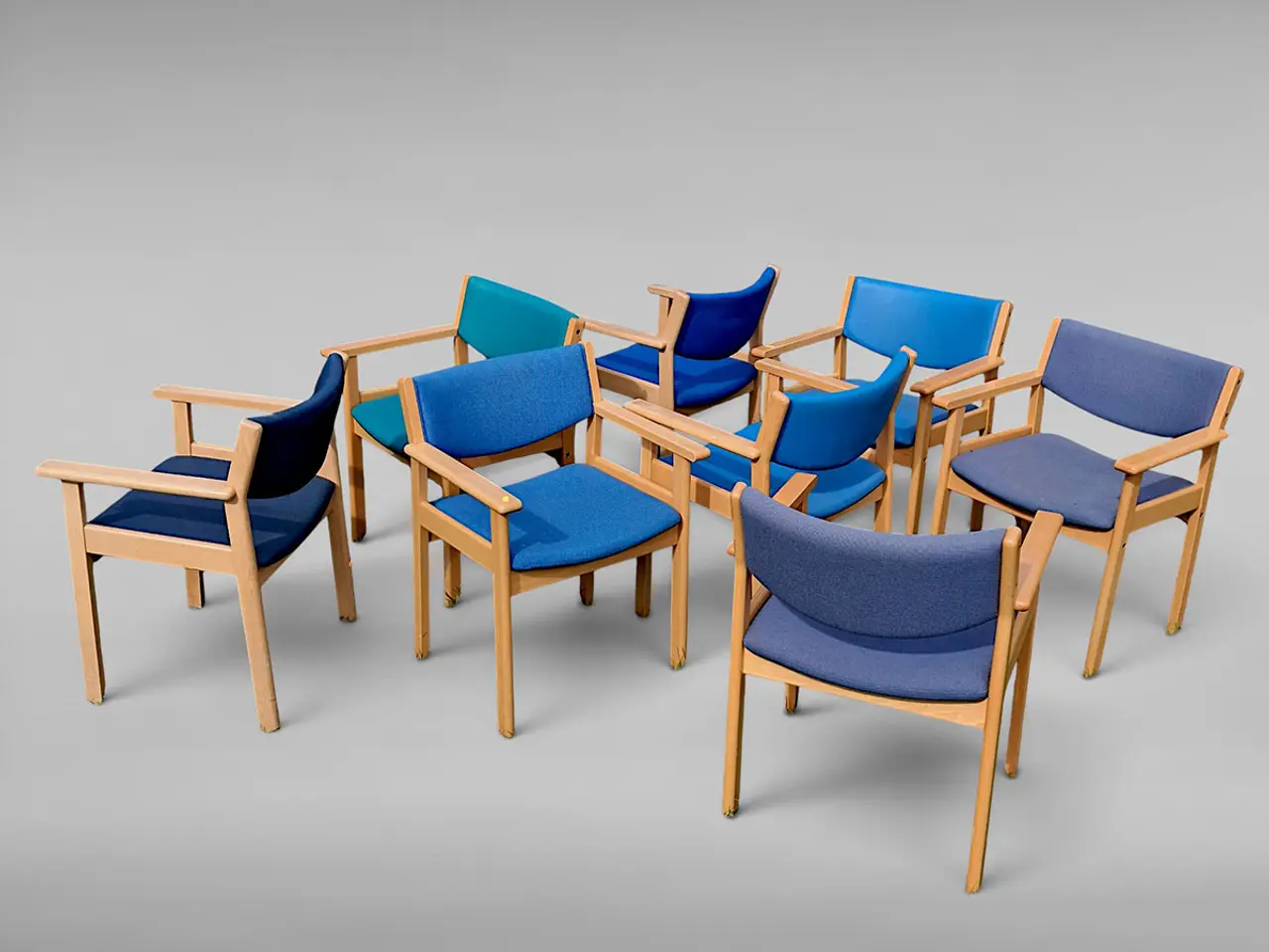 Billede 1 - 8 Flemming Hvidt-armstole i massiv bøg – projekt