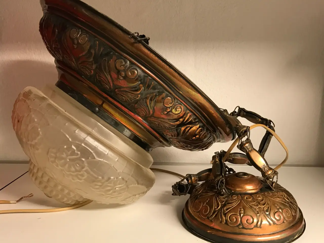 Billede 2 - Antik spisebordslampe