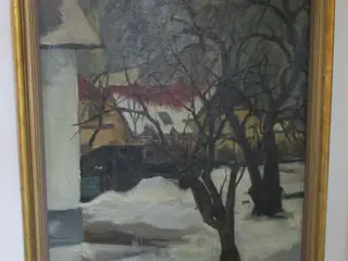 Maleri i guldfarvede ramme