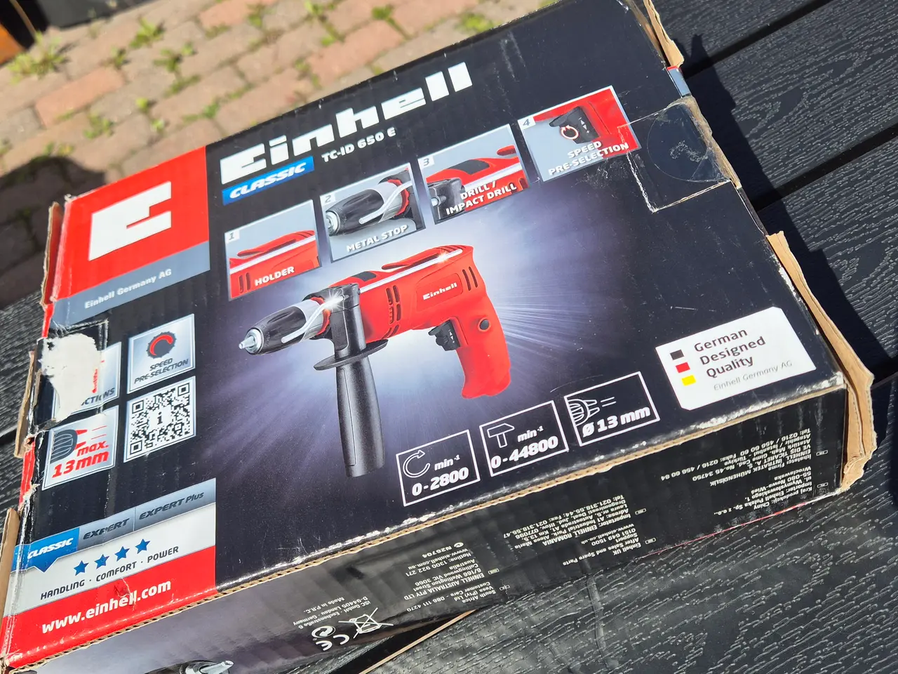 Billede 2 - Einhell TC-ID 650 E Slagboremaskine Elektrisk Bore