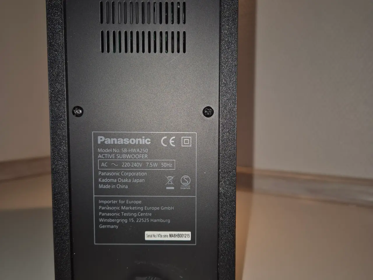 Billede 2 - Panasonic SC-HTB250EGK trådløs soundbar