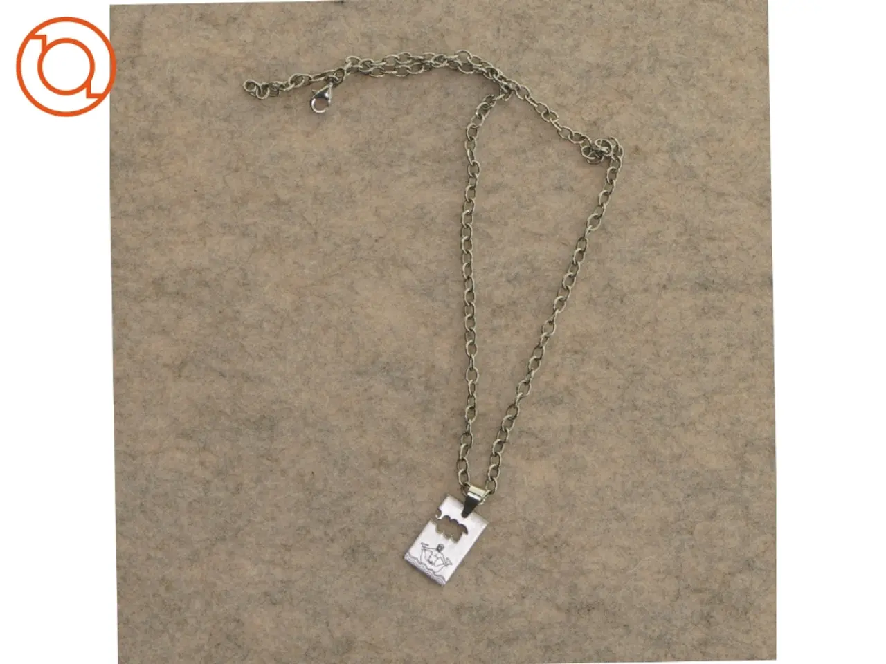 Billede 1 - Halskæde i sølv med stjernetegn (str. 8 cm)