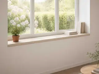 Vindueskarme 2 stk. hvid 140 x 25 x 2 cm i massivt egetræ