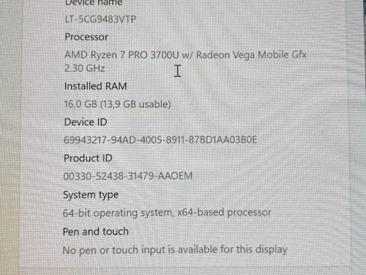 Billede 4 - HP EliteBook 745 G6 – Ryzen 7 / 16GB RAM / 512GB S