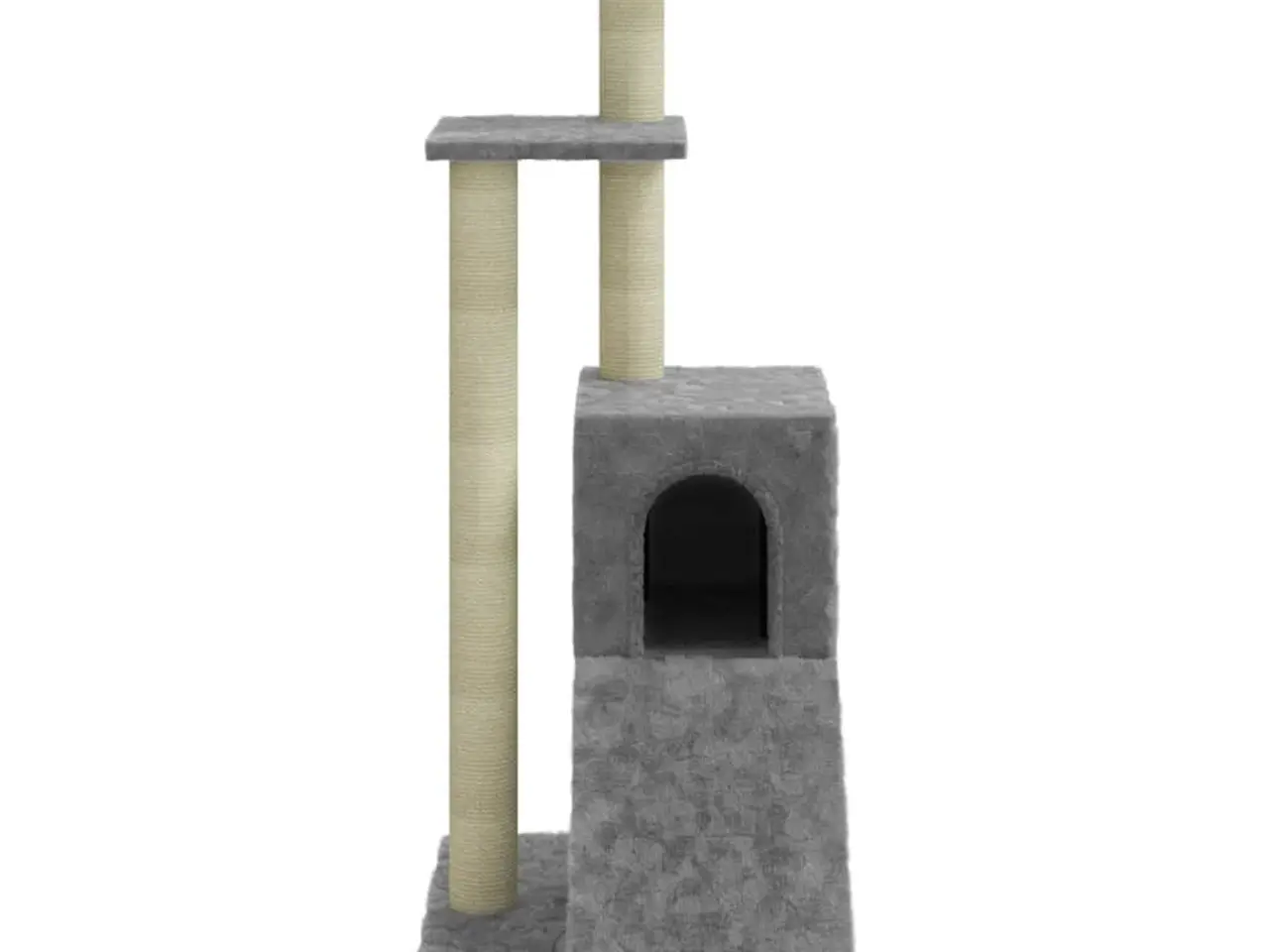 Billede 5 - Kradsetræ med sisal-kradsestolper 92 cm - lysegrå