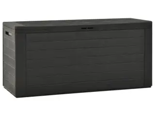 Opbevaringskasse til haven 116x44x55 cm antracitgrå
