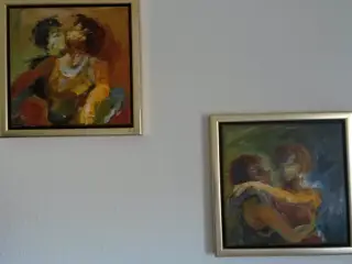 2 lækre birgitte gyrd møller akryl på lærred  