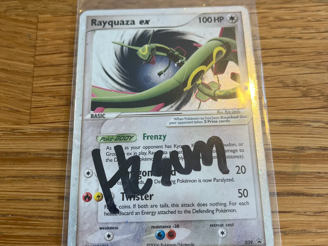 Billede 1 - Rayquaza ex promo 2006 med autograf