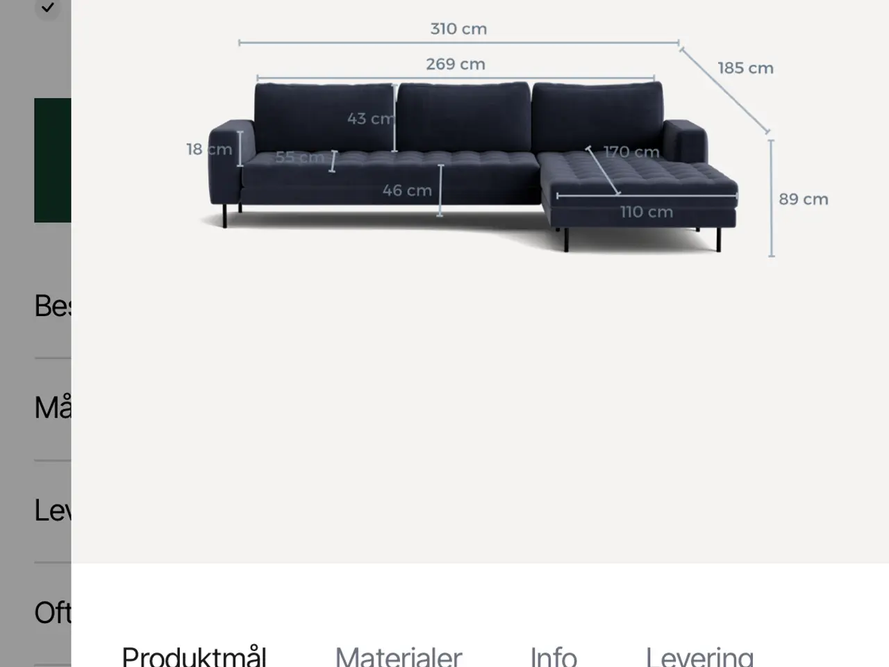 Billede 2 - Chaiselong sofa