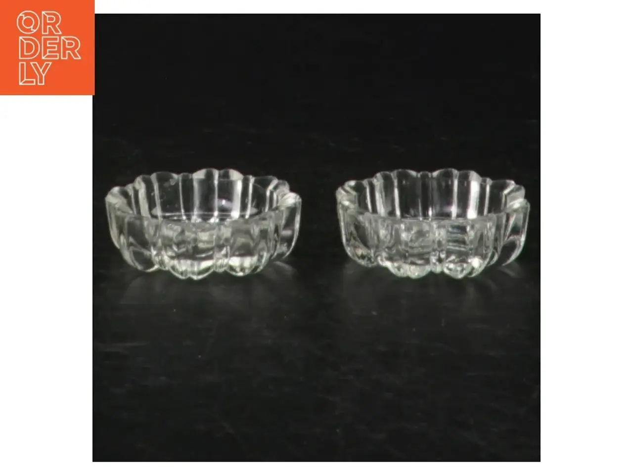 Billede 1 - 2 Holmegaard Glas saltkar (str. Ø. 5 cm)