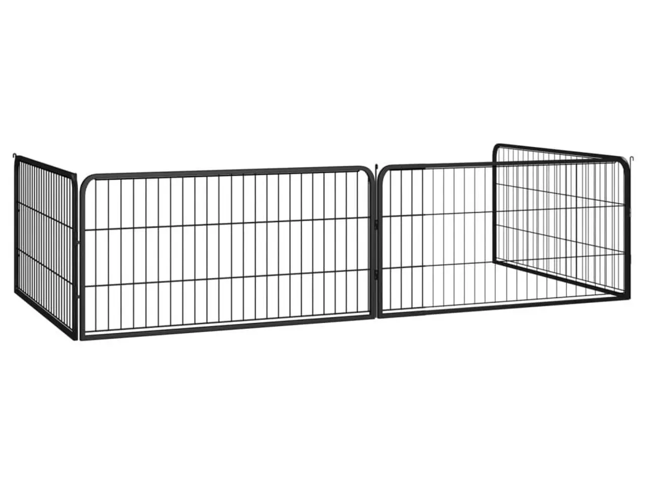 Billede 3 - Hundegård med 4 paneler - 100 x 100 x 50 cm, sort
