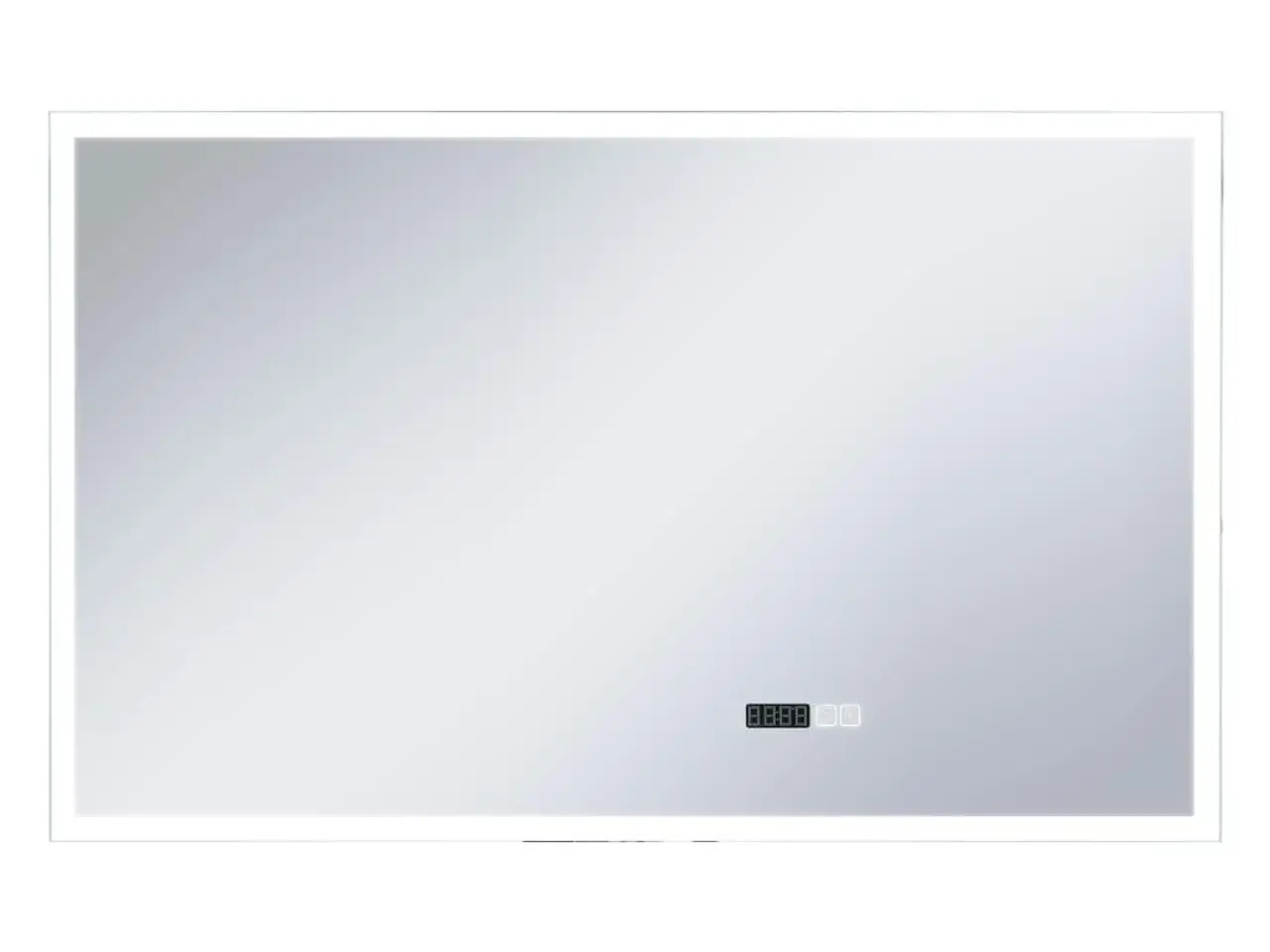 Billede 2 - LED-spejl med berøringssensor og tidsdisplay 100x60 cm