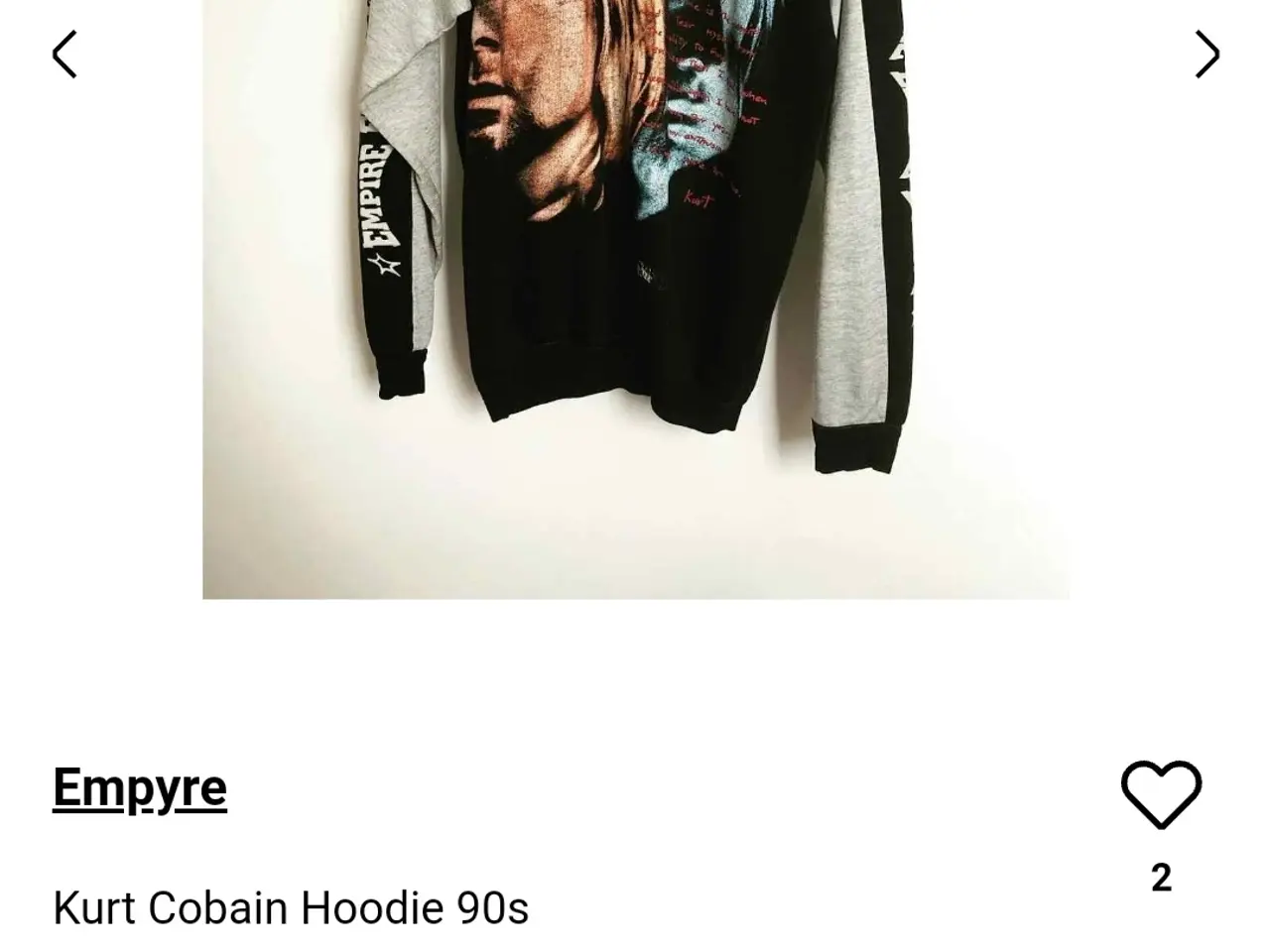 Billede 7 - Nirvana Hættetrøje, Empire, ca str M-L