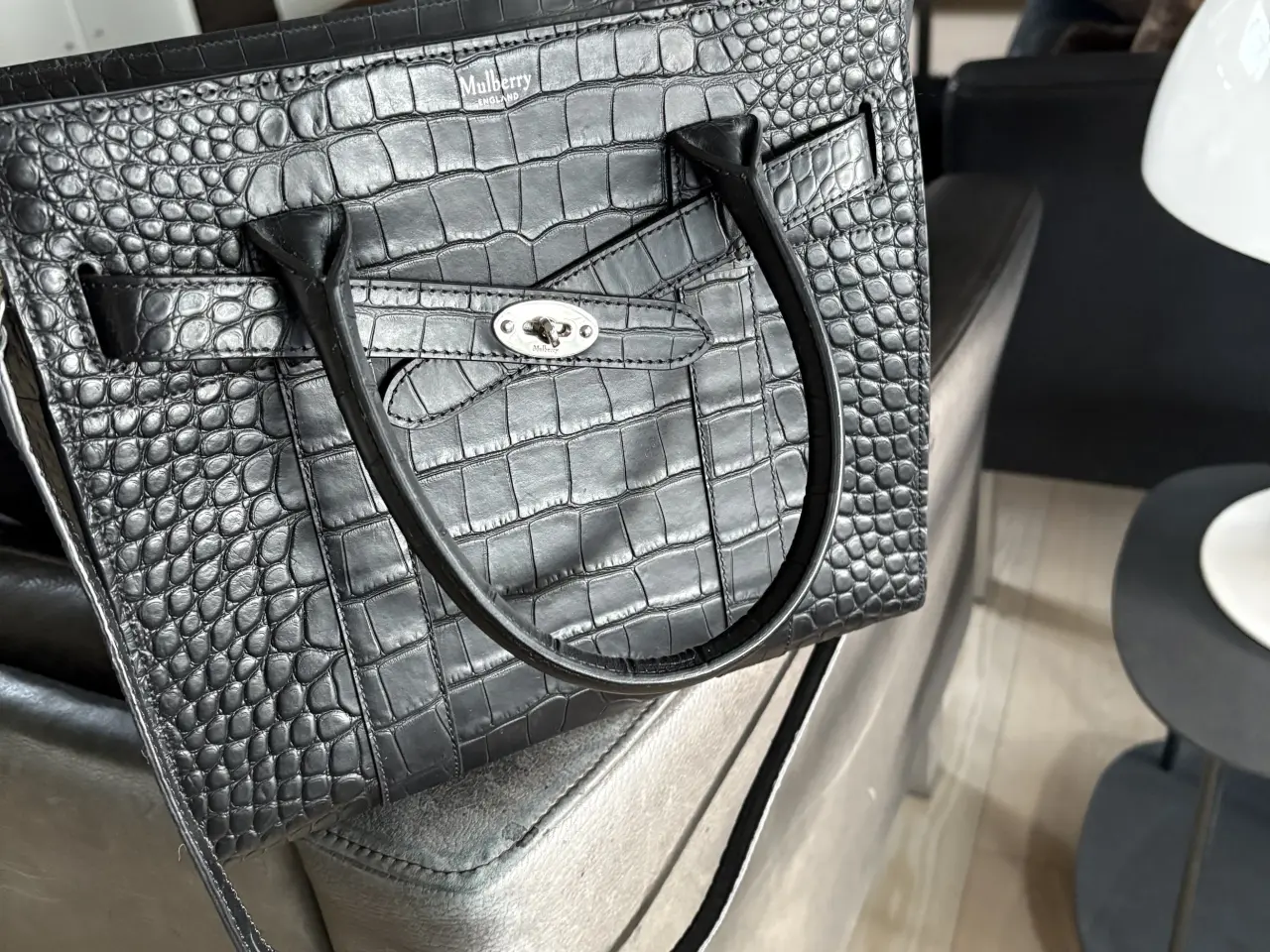 Billede 1 - Mulberry small zipped Bayswater, Croc.