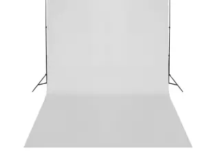 Teleskopisk stativsystem til baggrund + hvid fotobaggrund 3 x 5 m