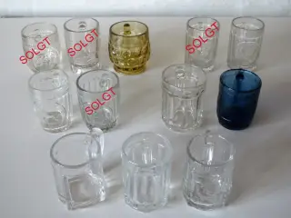 8 Forskellige gamle børneglas