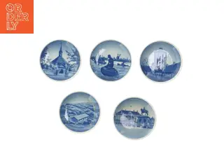 Blå porcelænsplatter