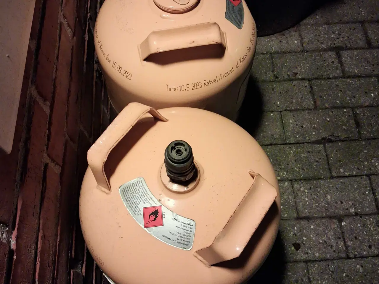 Billede 1 - 2 tomme gasflasker (11kg)