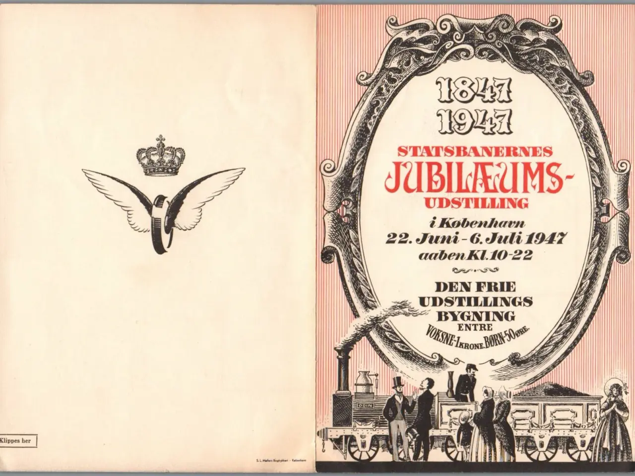 Billede 1 - Statsbanernes Jubilæumsudstilling - 1847 - 1947 - Folder A5