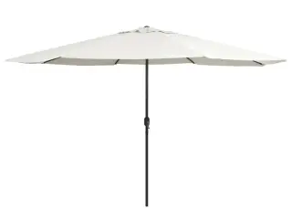 Parasol 390 cm metalstang sandfarvet