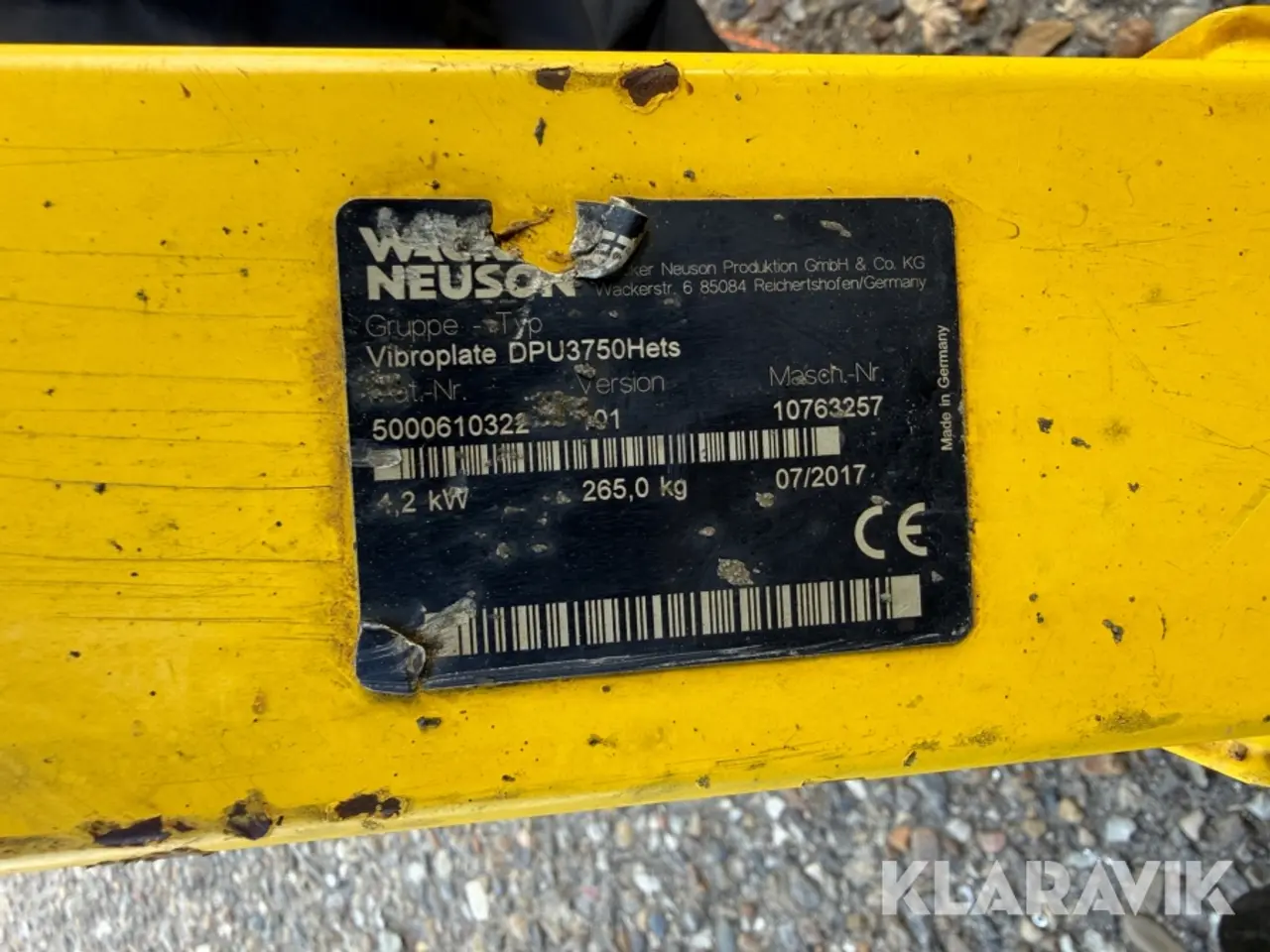 Billede 5 - Pladevibrator Wacker Neuson DPU 3750 Diesel - 1 styk