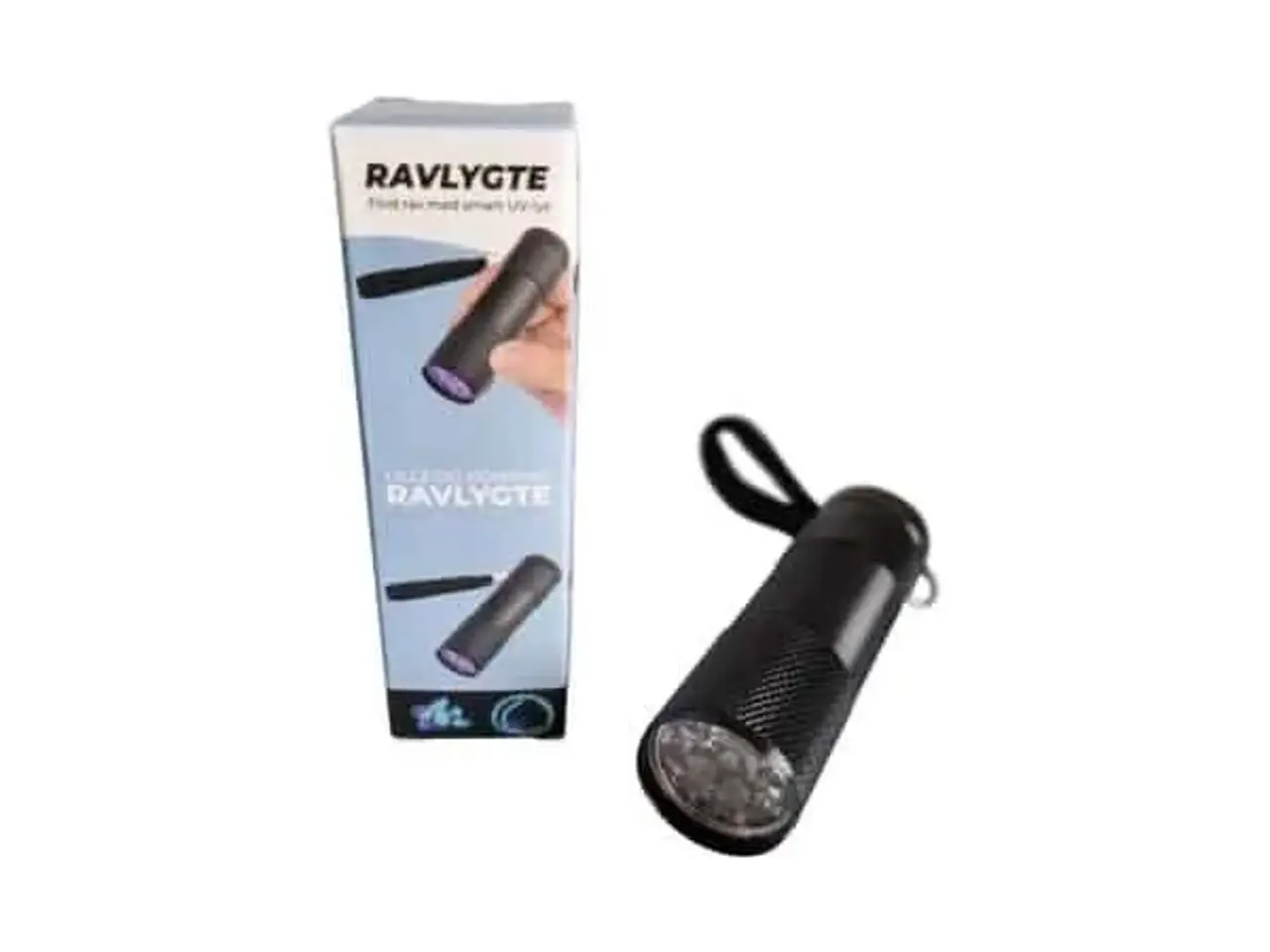Billede 1 - Ravlygte med UV-lys, sort