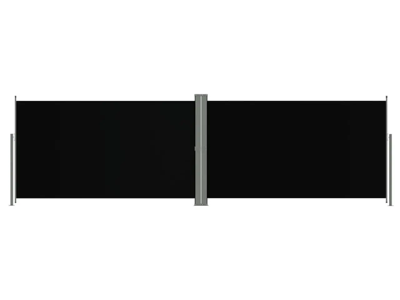 Billede 2 - Sammenrullelig sidemarkise 180 × 600 cm - sort