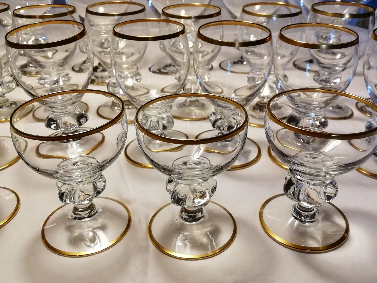 Billede 2 - Gisselfeld glas med guldkant portvin og likør