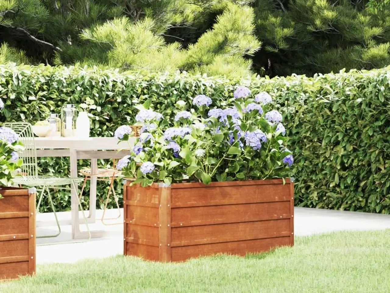 Billede 1 - Højbed 100x40x45 cm cortenstål rustfarvet