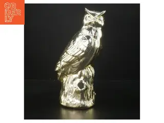 Guld ugle sparebøsse (str. 27 cm)