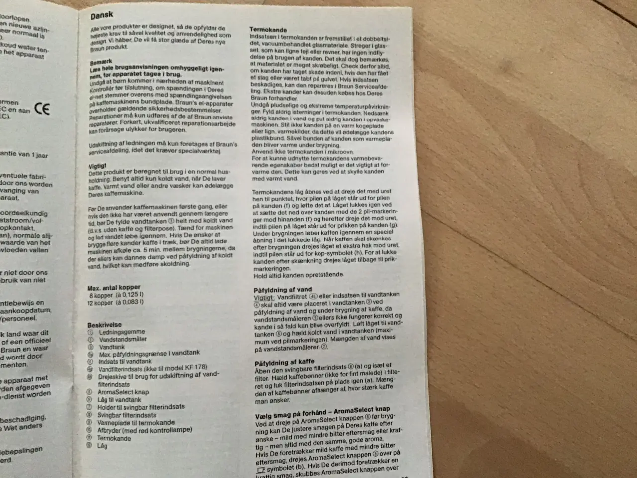 Billede 9 - Kaffemaskine Braun hel Ny 1250wat med termokande