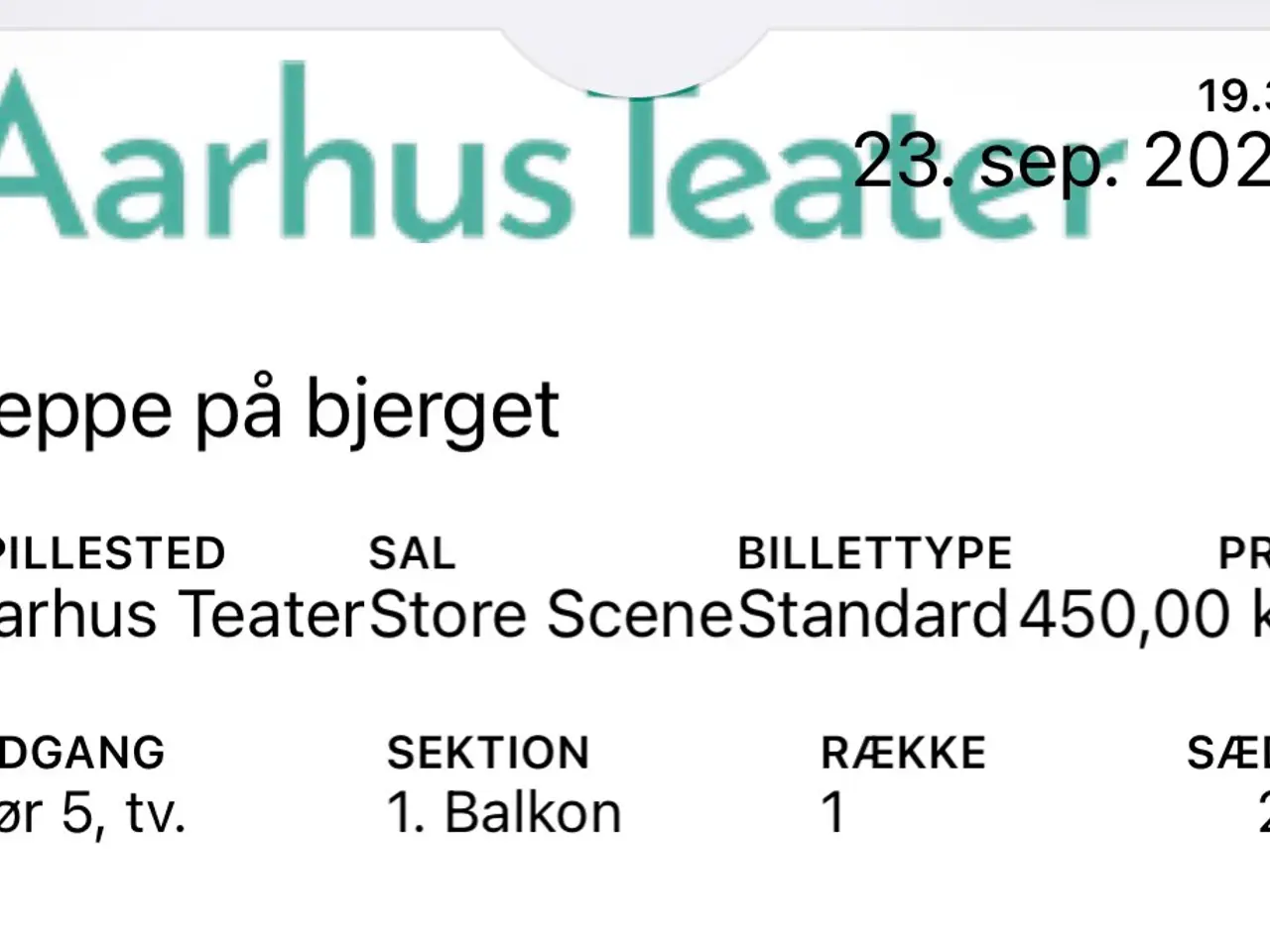 Billede 2 - Teaterbilletter: Jeppe på Bjerget den 23/9