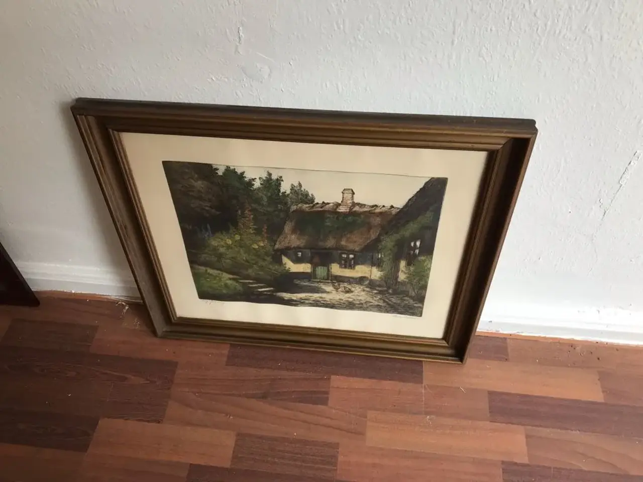 Billede 3 - Original radering - motiv Bondehus