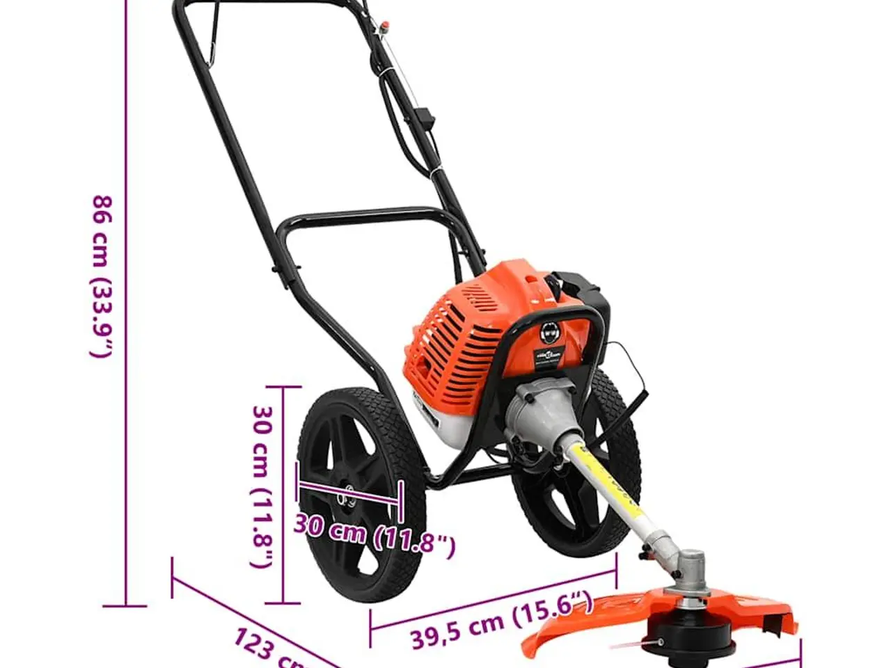 Billede 10 - Buskrydder med hjul 52 cc 1,45 kW orange