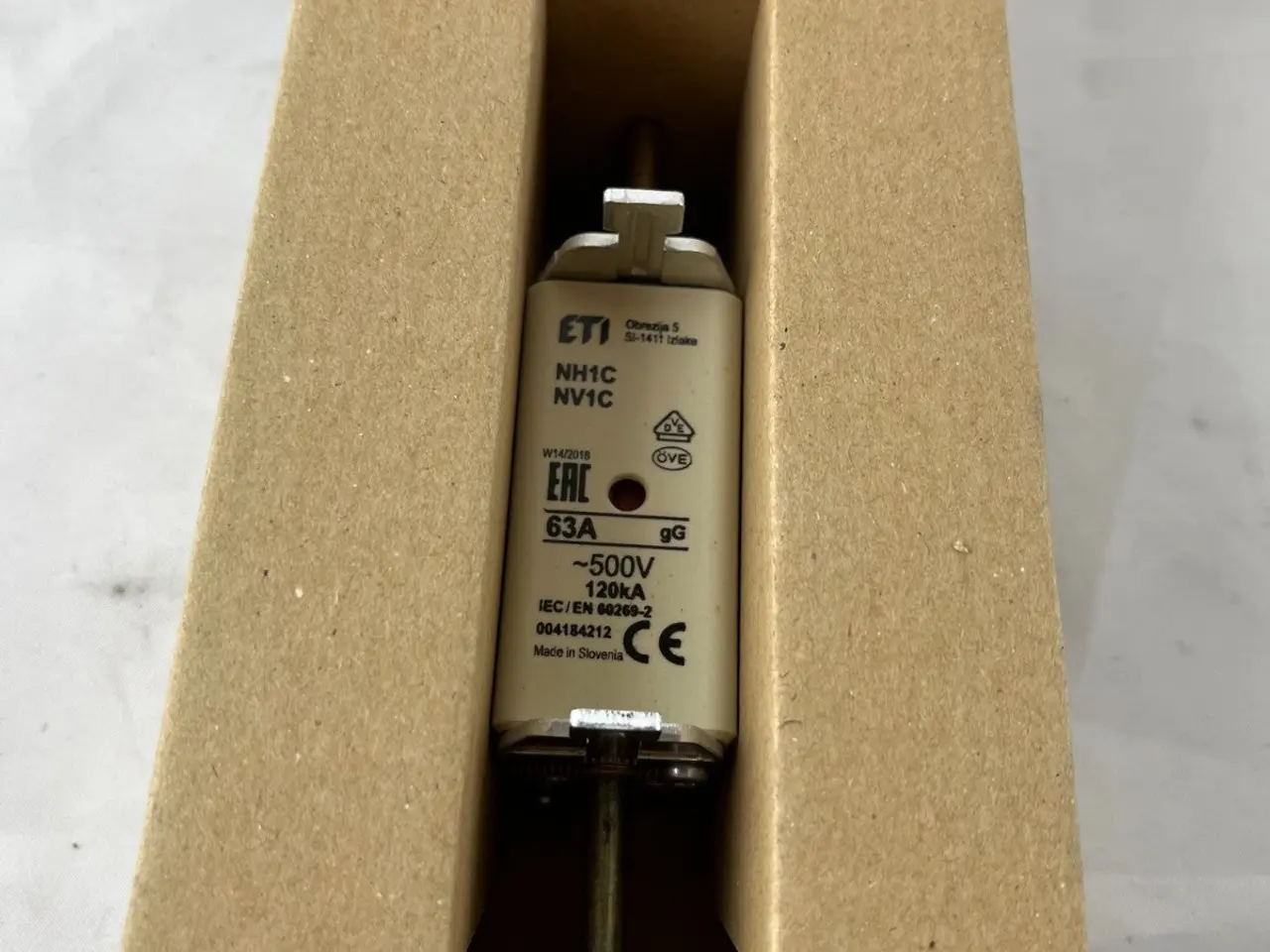 Billede 6 - 3x Bals E‑BAMAT NH1 Fuse Inserts 63A 500V gG ETI